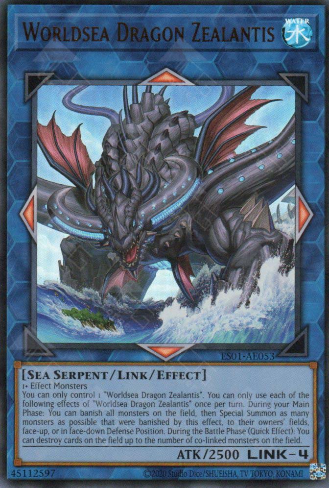 YuGiOh Darkwing Blast Secret Rare Worldsea Dragon Zealantis DABL-EN050 YuGiOh Darkwing Blast Secret Rare Worldsea Dragon Zealantis DABL-EN050