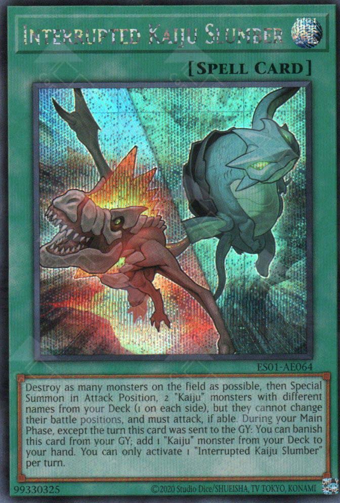 yugioh all kaiju cards ES01-AE064 Interrupted Kaiju Slumber (SER) – TCG Corner