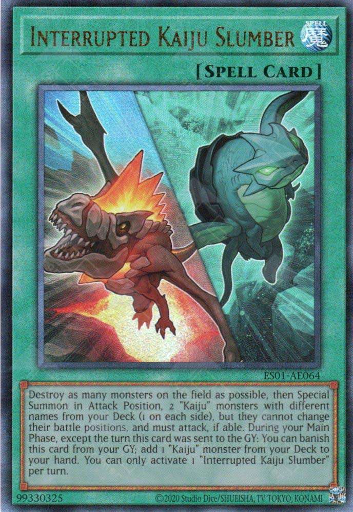 all kaiju cards yugioh ES01-AE064 Interrupted Kaiju Slumber (UL) – TCG Corner