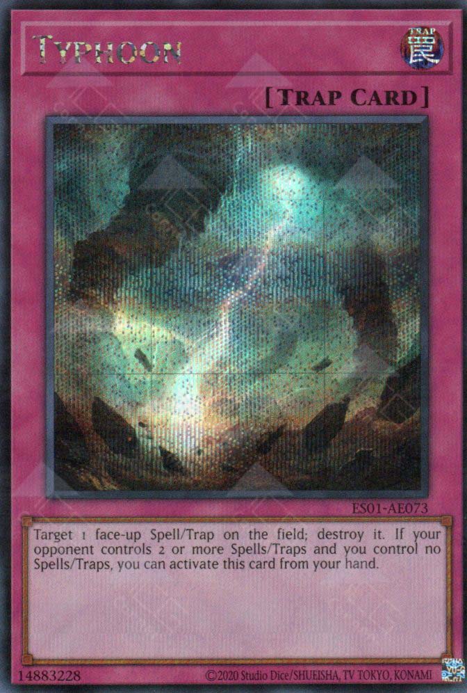 typhoon yugioh card ES01-AE073 Typhoon (SER)