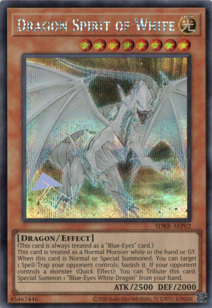 yugioh cards that special summon dragons LDK2-ENK02 Dragon Spirit of White 1st edition Mint YuGiOh Card