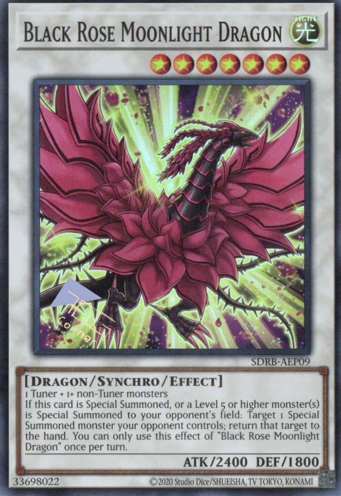 yugioh black rose cards SDRB-AEP09 Black Rose Moonlight Dragon