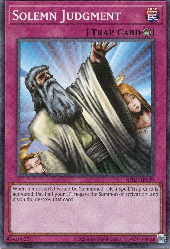 yugioh card solemn warning YuGiOh Maze of Memories Super Rare Solemn Judgment MAZE-EN063
