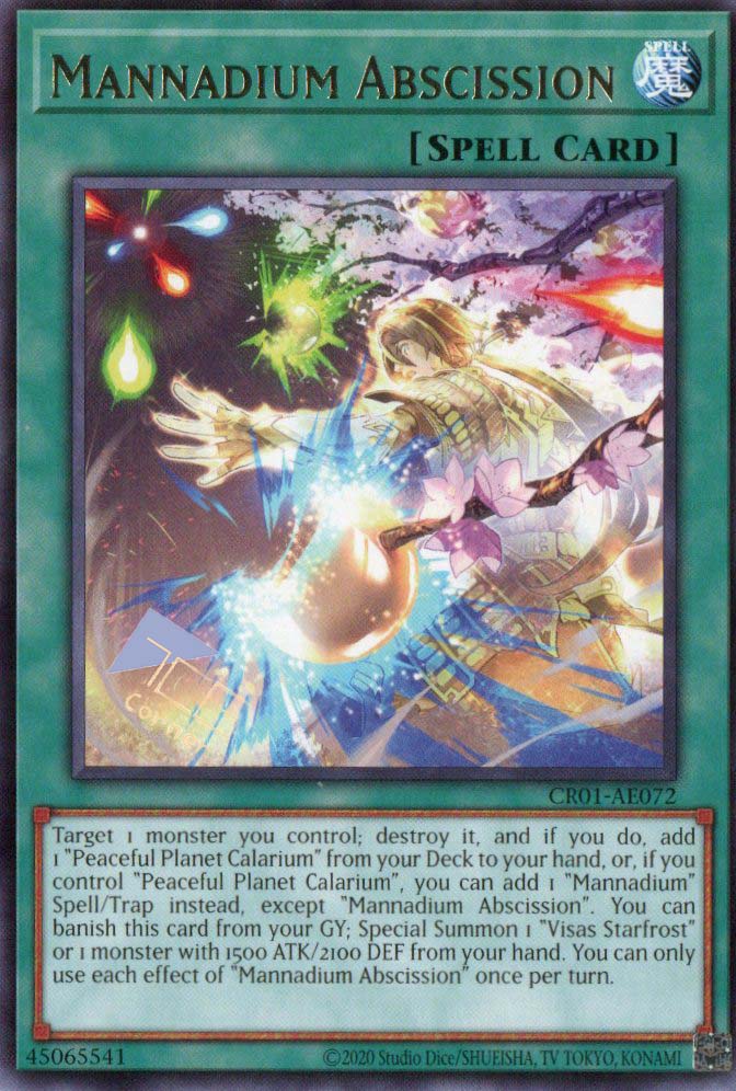 YuGiOh Cyberstorm Access Super Rare Mannadium Abscission Cyac-en057 YuGiOh Cyberstorm Access Super Rare Mannadium Abscission Cyac-en057