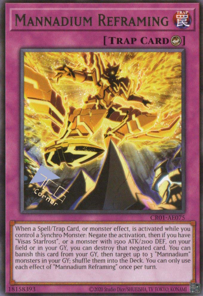 mannadium yugioh deck CR01-AE075 Mannadium Reframing (R) – TCG Corner
