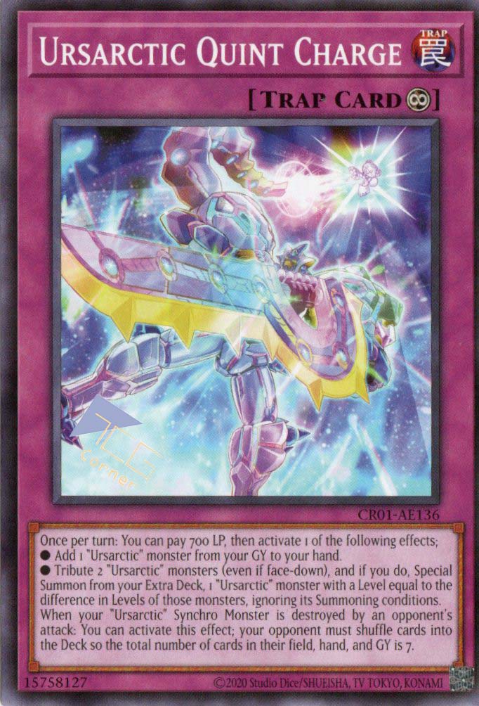 ursarctic deck yugioh CR01-AE136 Ursarctic Quint Charge (N) – TCG Corner