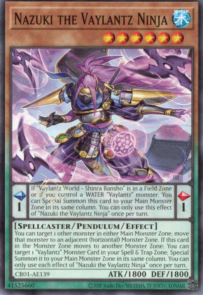 ninja cards yugioh CR01-AE139 Nazuki the Vaylantz Ninja (N) – TCG Corner