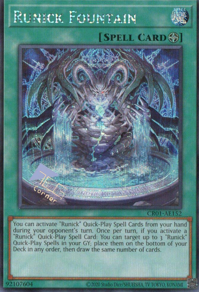 yu gi oh runick deck CR01-AE152 Runick Fountain (SER) – TCG Corner