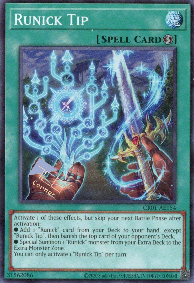 CR01-AE154 Runick Tip (SR) – TCG Corner