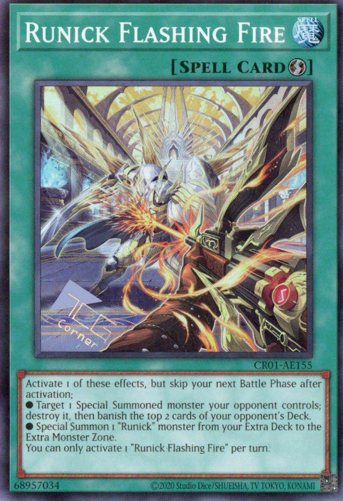 CR01-AE155 Runick Flashing Fire (SR) – TCG Corner