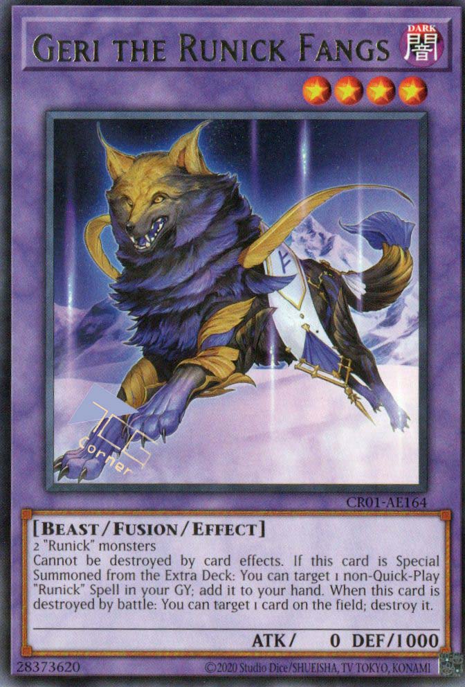 CR01-AE164 Geri the Runick Fangs (R) TCG Corner CR01-AE164 Geri the Runick Fangs (R) TCG Corner