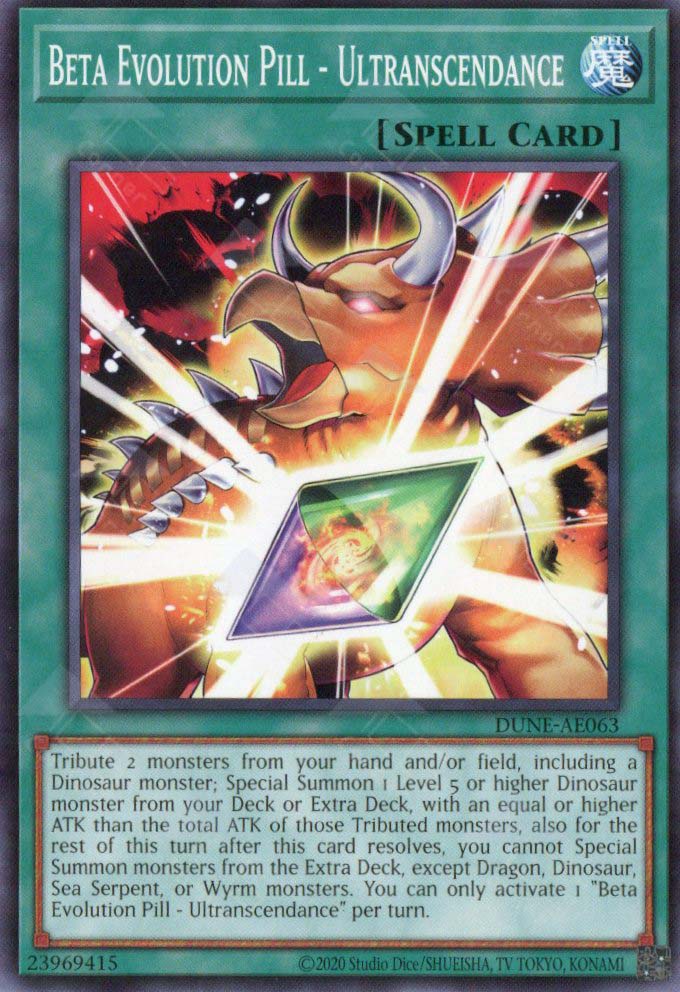 yugioh card evolutions DUNE-AE063 Beta Evolution Pill