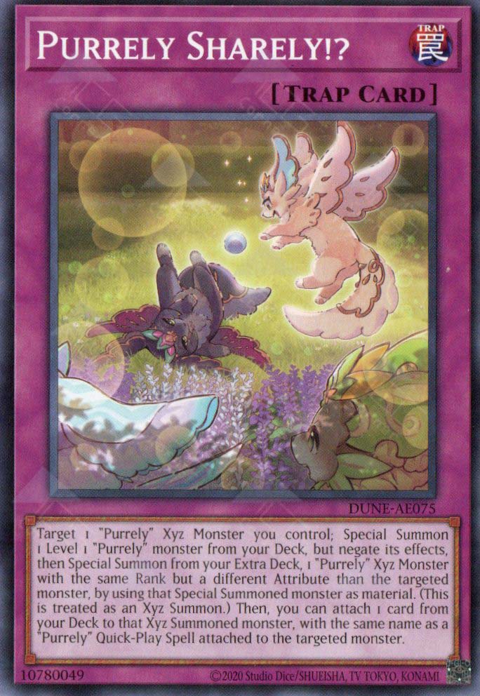 DUNE-EN075 Purrely Sharely!? :: Common 1st Edition Mint YuGiOh Card DUNE-EN075 Purrely Sharely!? :: Common 1st Edition Mint YuGiOh Card
