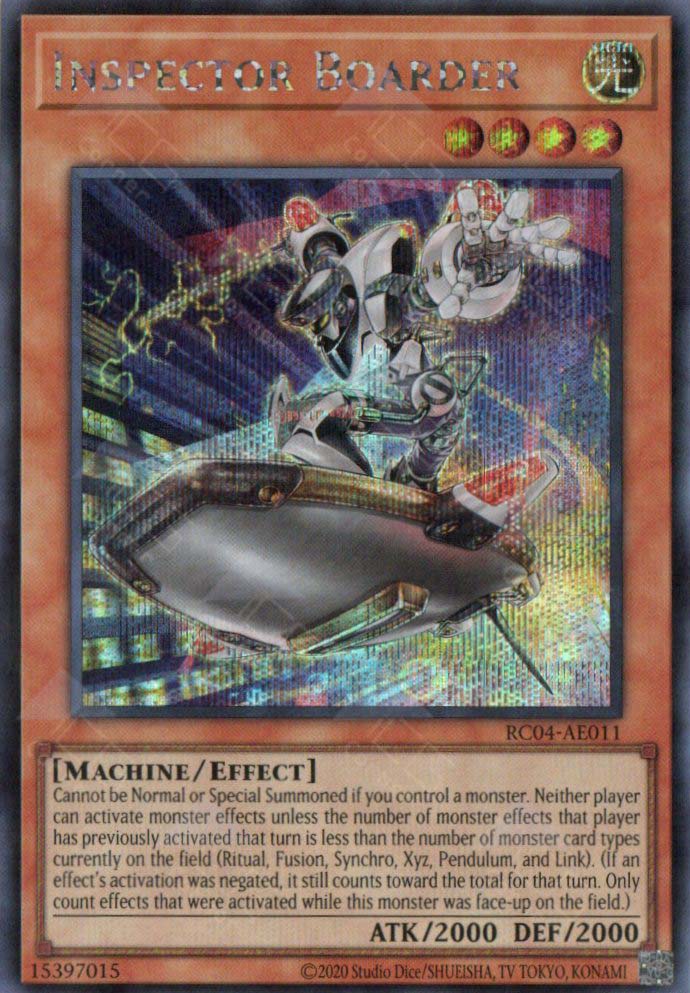 yugioh inspector boarder deck Yugioh! Inspector Boarder RA01-EN010 Platinum Secret Rare 1st Edition NM