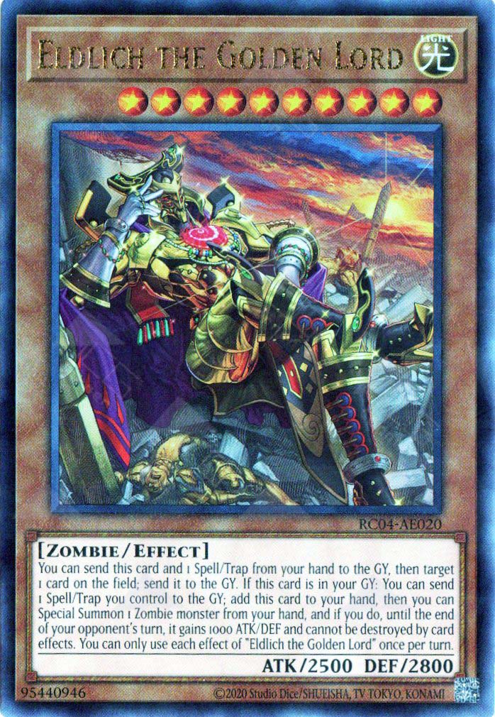 yugioh eldlich cards graded card The Golden Lord 1st 2021 8 Gold Rare Yu-Gi-Oh Rare (Includes 1 pre Yu-Gi-Oh! Eldlich The Mad Golden