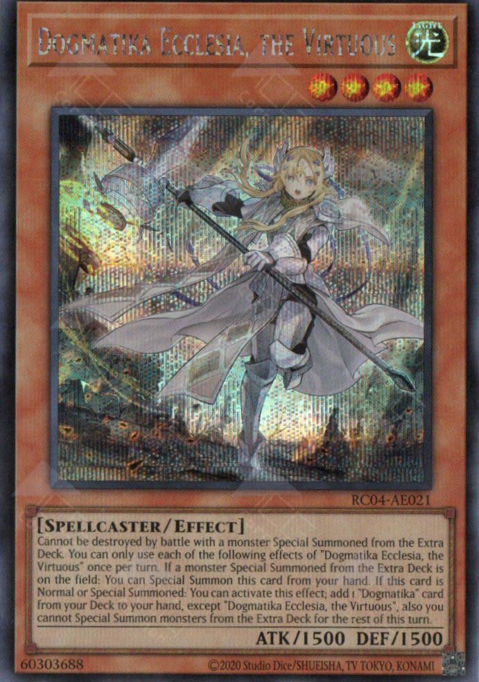 yugioh dogmatika ecclesia the virtuous deck RC04-AE021 Dogmatika Ecclesia, the Virtuous (SER)