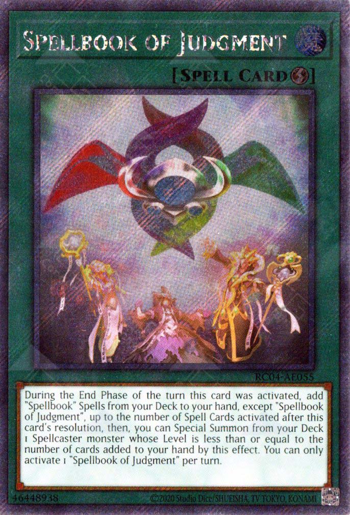 yugioh spellbook cards RC04-AE055 Spellbook of Judgment (EXSER) – TCG Corner