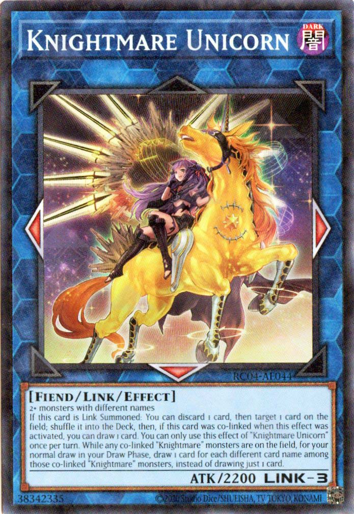 knightmare cards yugioh RC04-AE044 Knightmare Unicorn-alternate artwork (CR)