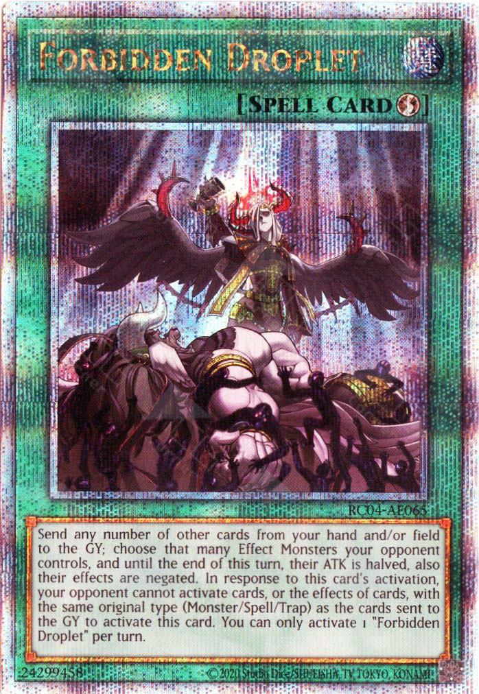 legendary yugioh cards RC04-AE065 Forbidden Droplet (QCSR) – TCG Corner