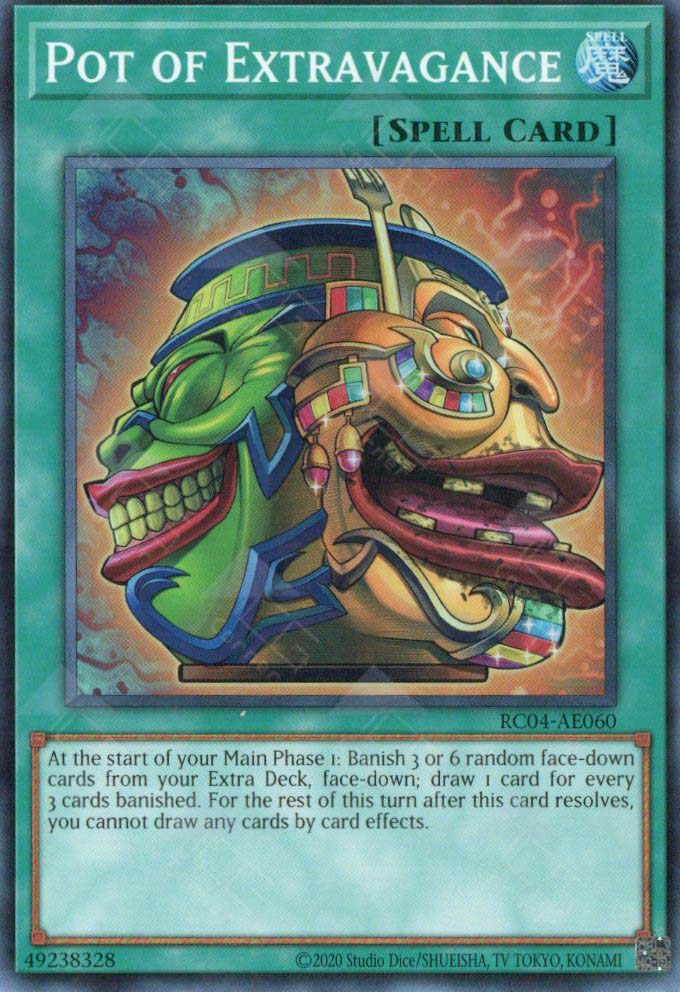 yugioh card draw RC04-AE060 Pot of Extravagance (SR) – TCG Corner