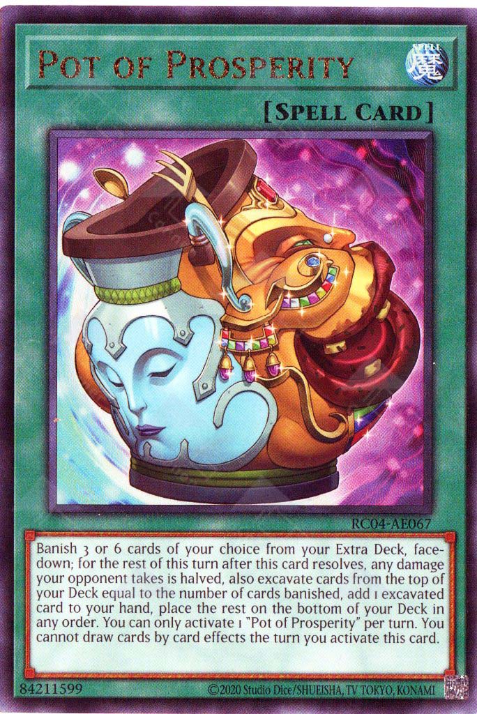 new pot card yugioh RC04-AE067 Pot of Prosperity (UL) – TCG Corner