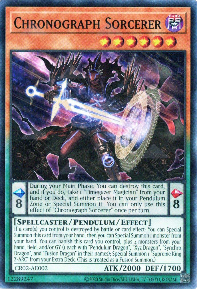 YuGiOh Pendulum Evolution Ultra Rare Chronograph Sorcerer PEVO-EN002