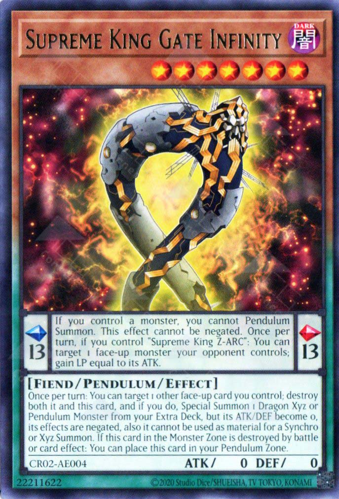 yugioh supreme king cards Dragon Synchron by BDSceptyr on DeviantArt may be 1st or Unlimited Edition CR02-AE004 Supreme King Gate Infinity