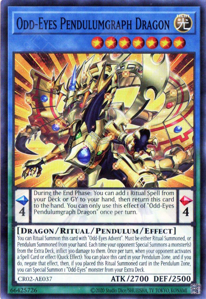 CR02-AE037 Odd-Eyes Pendulumgraph Dragon (SR) CR02-AE037 Odd-Eyes Pendulumgraph Dragon (SR)