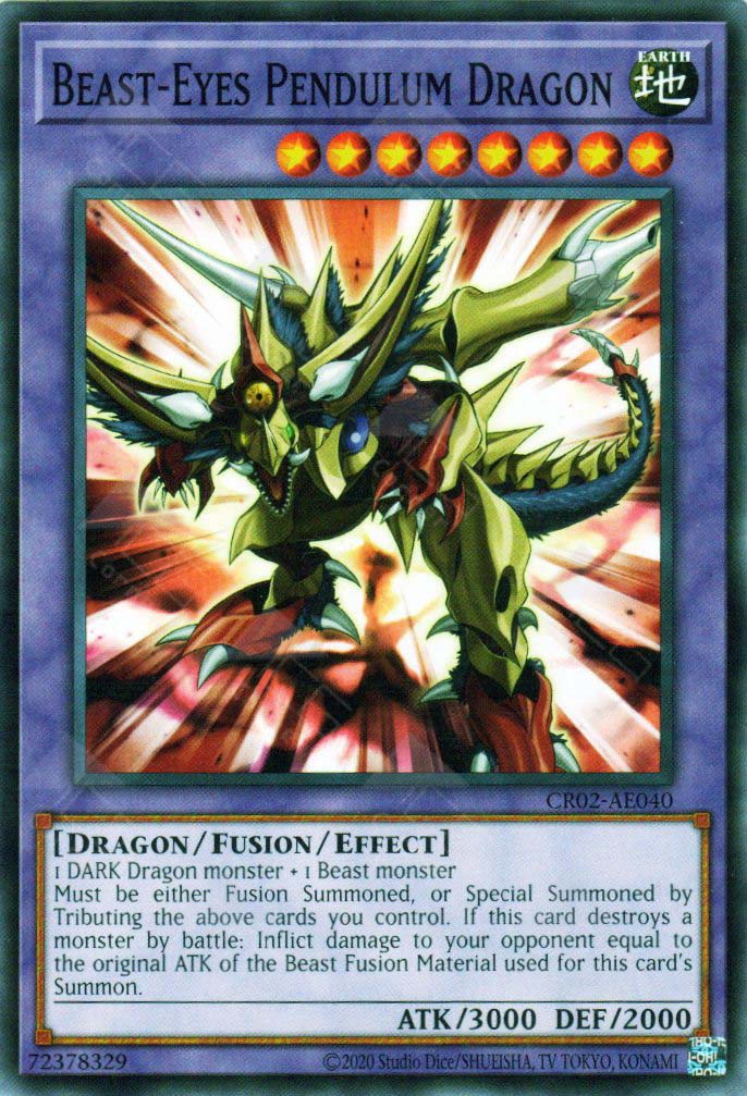 yugioh card odd eyes pendulum dragon CR02-AE040 Beast-Eyes Pendulum Dragon (N) – TCG Corner