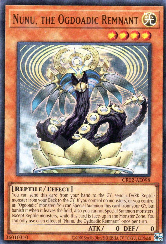 pyro yugioh deck ANGU-EN001 Nunu, the Ogdoadic Remnant Super Rare 1st Edition Mint YuGiOh Card