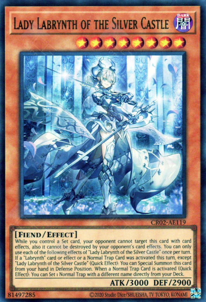 labyrinth yugioh card CR02-AE119 Lady Labrynth of the Silver Castle (UR) – TCG Corner