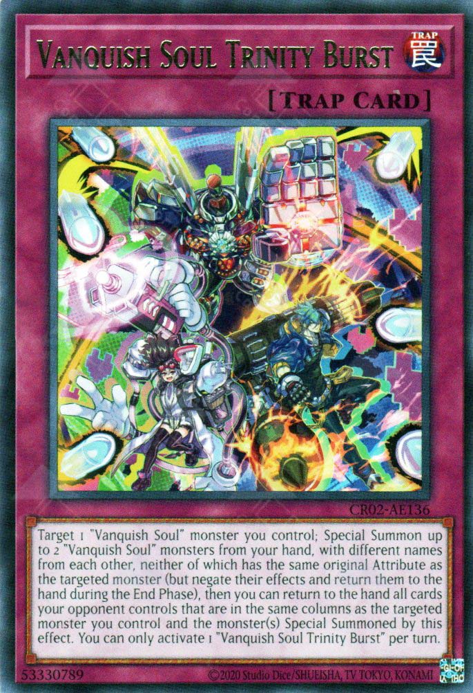 yugioh vanquish soul cards CR02-AE136 Vanquish Soul Trinity Burst (R)