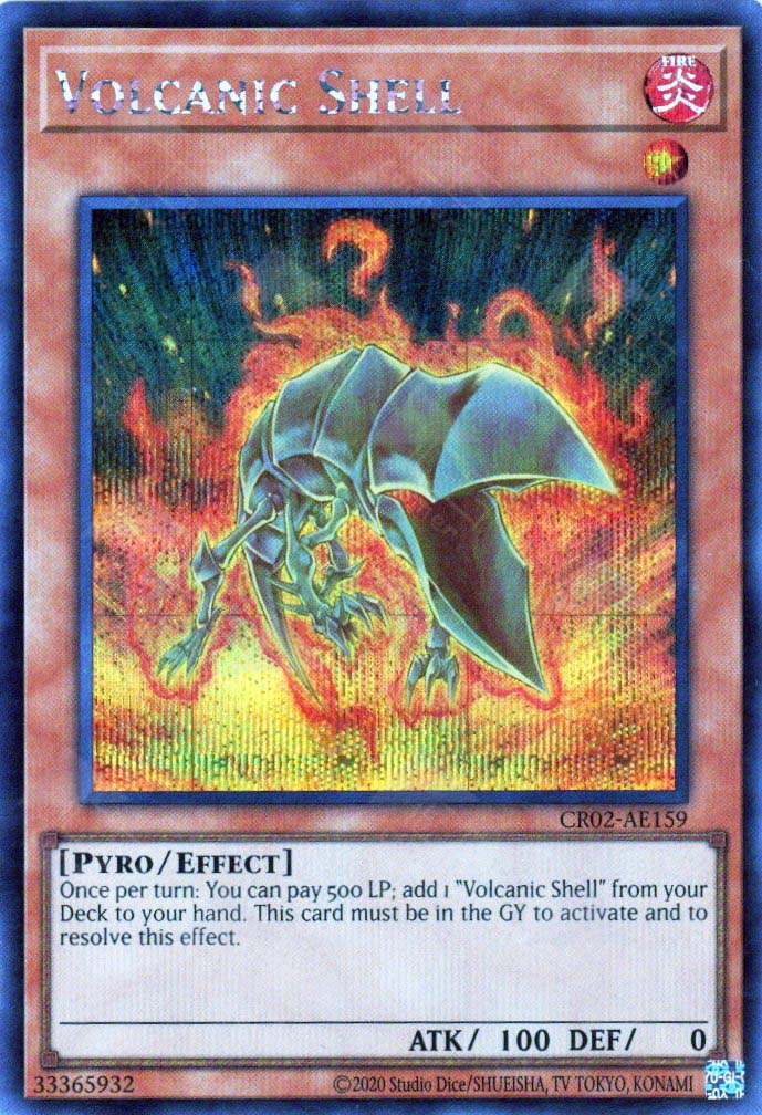 volcanic deck yugioh CR02-AE159 Volcanic Shell (SER) – TCG Corner