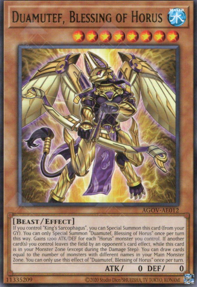 yugioh beast warrior cards YuGiOh Trading Card Game Age of Overlord Secret Rare Duamutef, Blessing of Horus AGOV-EN012