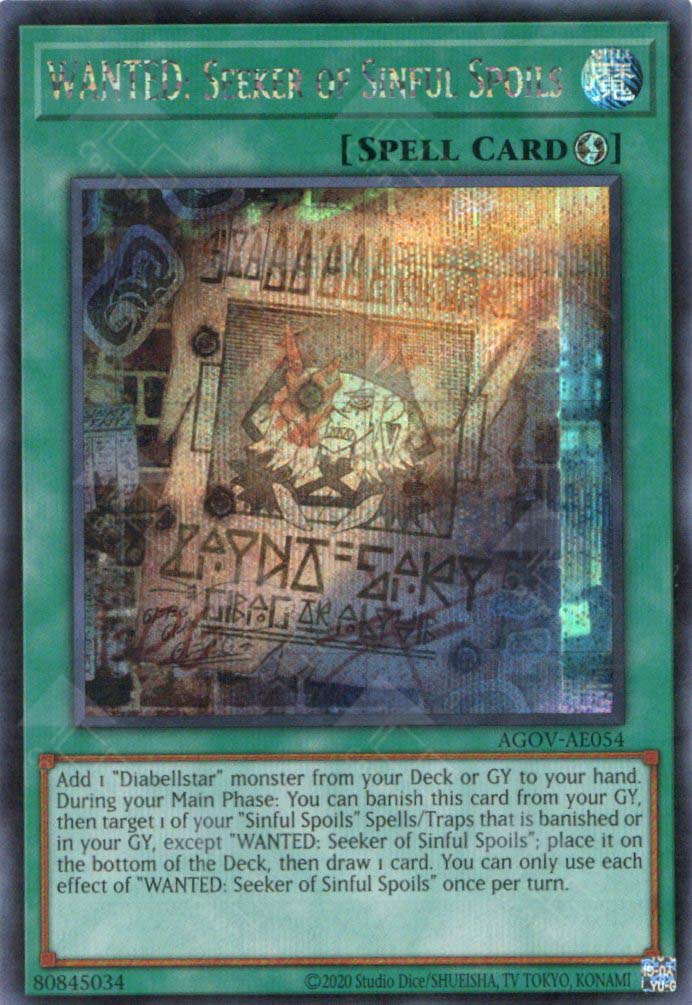 AGOV-AE054 WANTED: Seeker of Sinful Spoils (SER) TCG Corner AGOV-AE054 WANTED: Seeker of Sinful Spoils (SER) TCG Corner