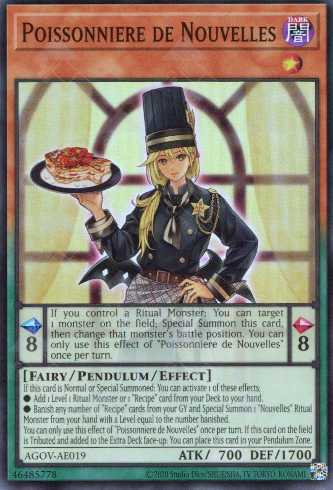 YuGiOh Age of Overlord Super Rare Poissonniere de Nouvelles AGOV-EN019