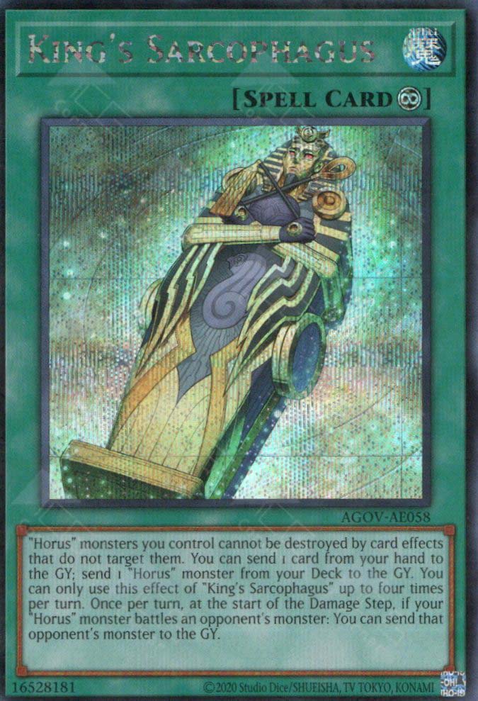 YuGiOh Age of Overlord Ultra Rare King's Sarcophagus AGOV-EN058 YuGiOh Age of Overlord Ultra Rare King's Sarcophagus AGOV-EN058
