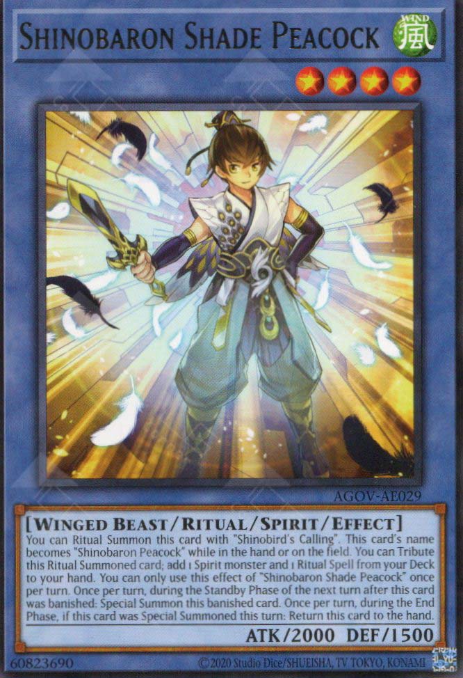 AGOV-AE029 Shinobaron Shade Peacock (R) – TCG Corner