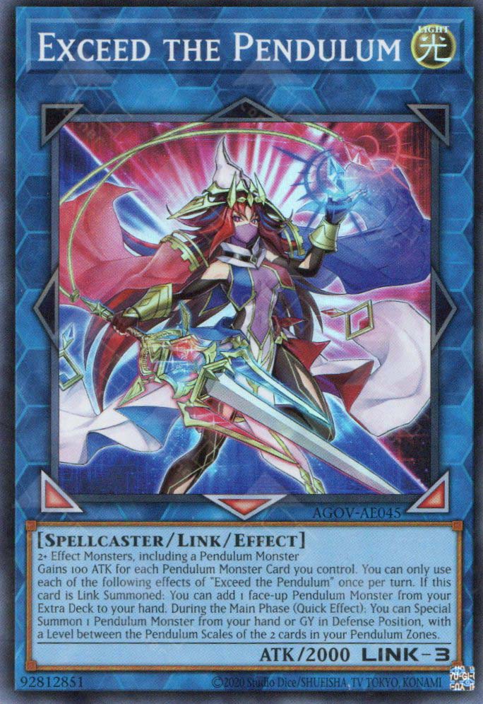 AGOV-AE045 Exceed the Pendulum (SR) TCG Corner AGOV-AE045 Exceed the Pendulum (SR) TCG Corner