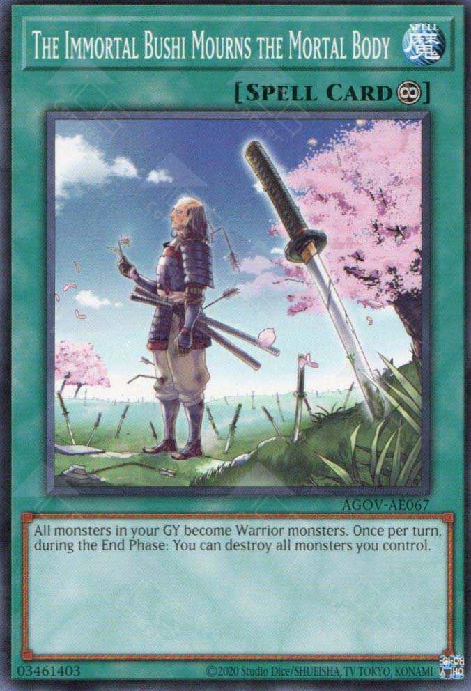 immortal yugioh cards AGOV-AE067 The Immortal Bushi Mourns the Mortal Body (N) – TCG Corner