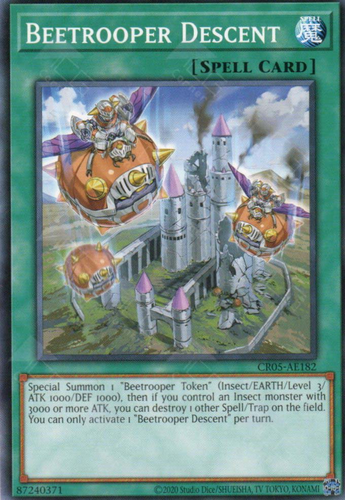 yugioh beetrooper cards Dawn of Majesty Secret Rare Scout Buggy Dama-en000 If this card is Normal or Special Summoned CR05-AE182 Beetrooper Descent (N)