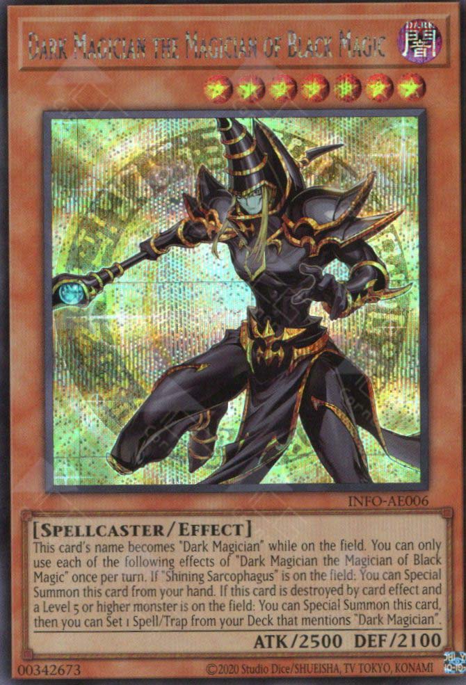 dark magician yugioh card price INFO-AE006 Dark Magician the Magician of Black Magic (SER) – TCG Corner