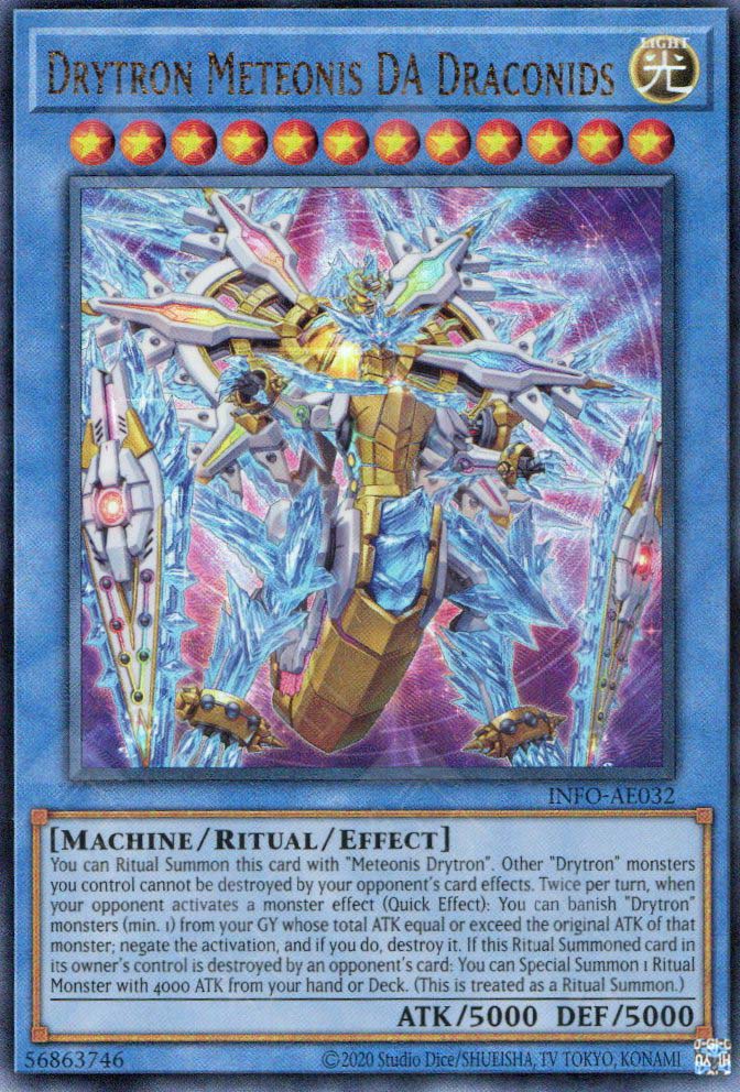drytron cards yugioh INFO-EN032 Drytron Meteonis DA Draconids : Super Rare 1st Edition YuGiOh Card