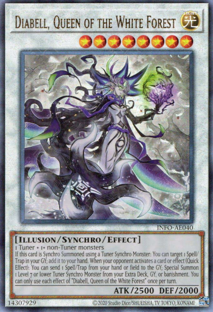 YuGiOh Trading Card Game The Infinite Forbidden Secret Rare Diabell, Queen of The White Forest Info-en040 YuGiOh Trading Card Game The Infinite Forbidden Secret Rare Diabell, Queen of The White Forest Info-en040