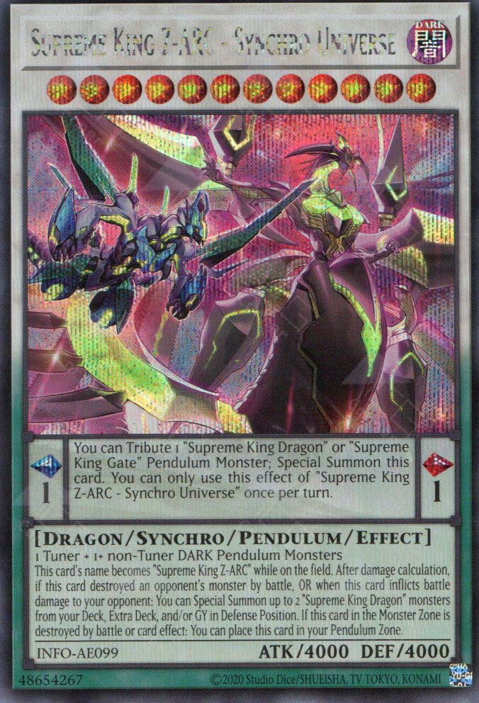 INFO-AE099 Supreme King Z-ARC - Synchro Universe (SER) TCG Corner INFO-AE099 Supreme King Z-ARC - Synchro Universe (SER) TCG Corner