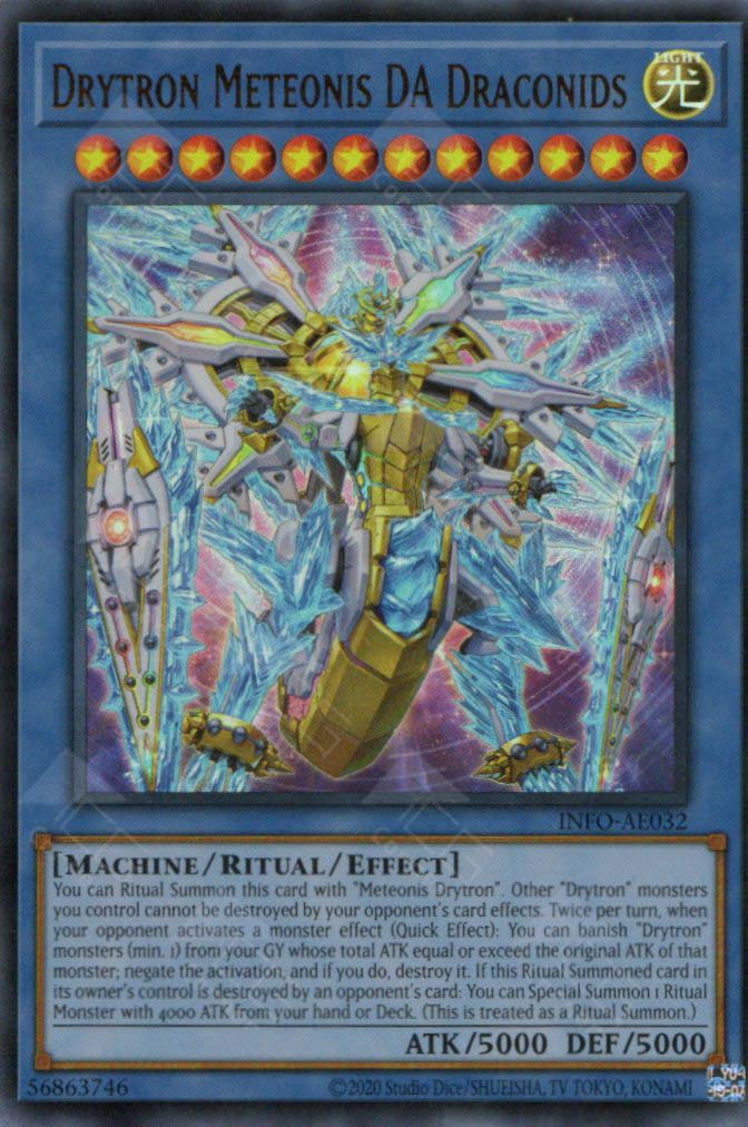 INFO-EN032 Drytron Meteonis DA Draconids : Super Rare 1st Edition YuGiOh Card