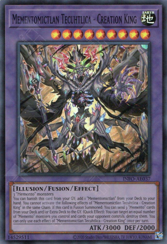 YuGiOh Trading Card Game The Infinite Forbidden Super Rare Mementomictlan Tecuhtlica