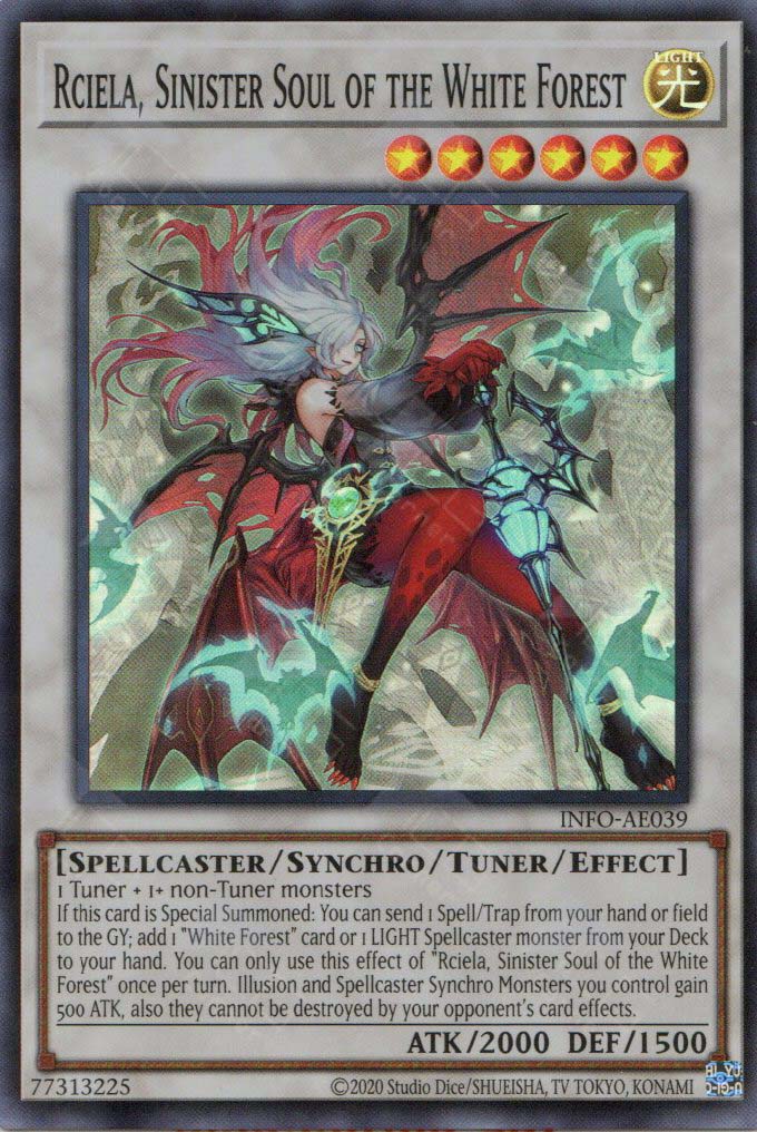 YuGiOh Trading Card Game The Infinite Forbidden Ultra Rare Rciela, Sinister Soul of The White Forest INFO-EN039 YuGiOh Trading Card Game The Infinite Forbidden Ultra Rare Rciela, Sinister Soul of The White Forest INFO-EN039