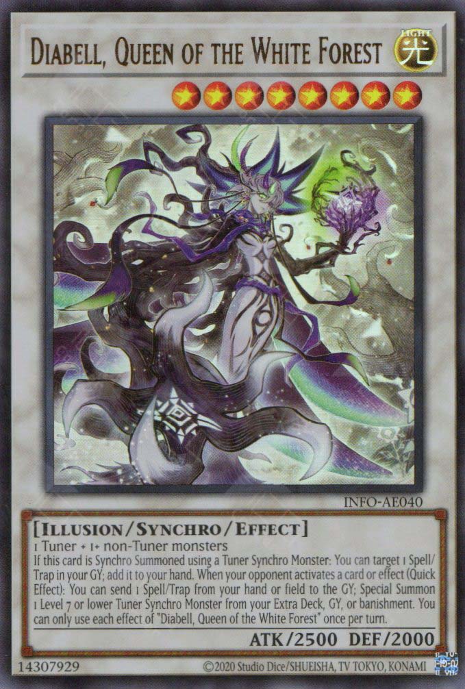 YuGiOh Trading Card Game The Infinite Forbidden Secret Rare Diabell, Queen of The White Forest Info-en040 YuGiOh Trading Card Game The Infinite Forbidden Secret Rare Diabell, Queen of The White Forest Info-en040