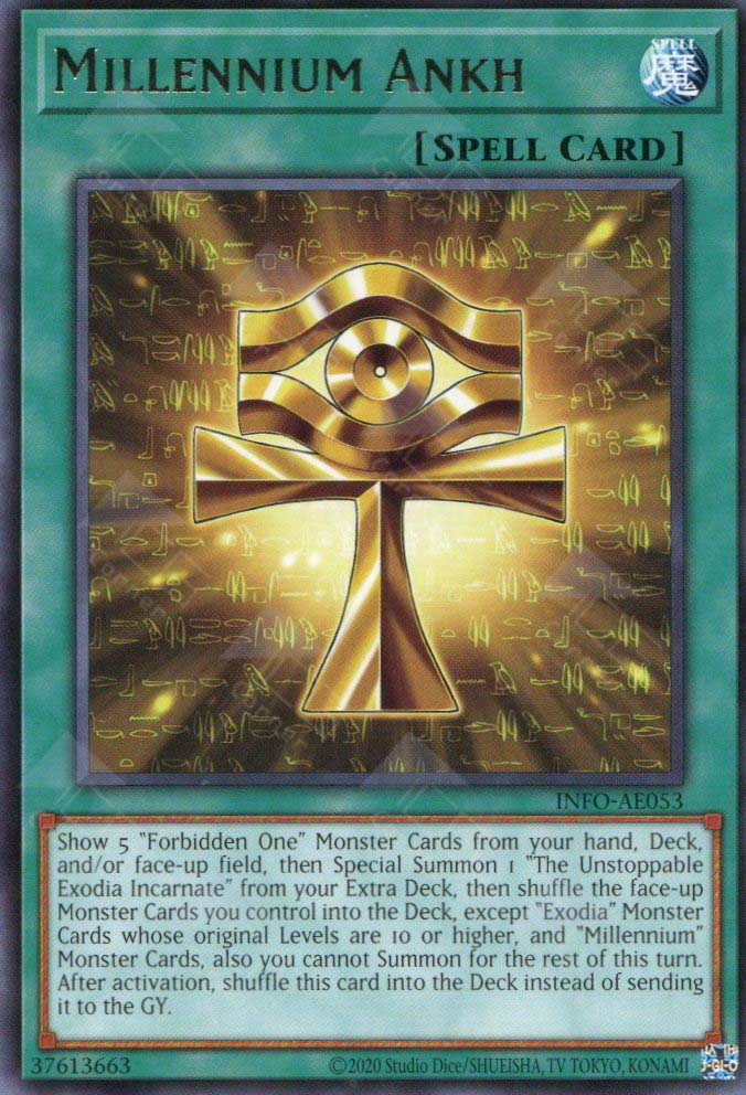 yugioh millennium pack cards INFO-AE053 Millennium Ankh (R) – TCG Corner